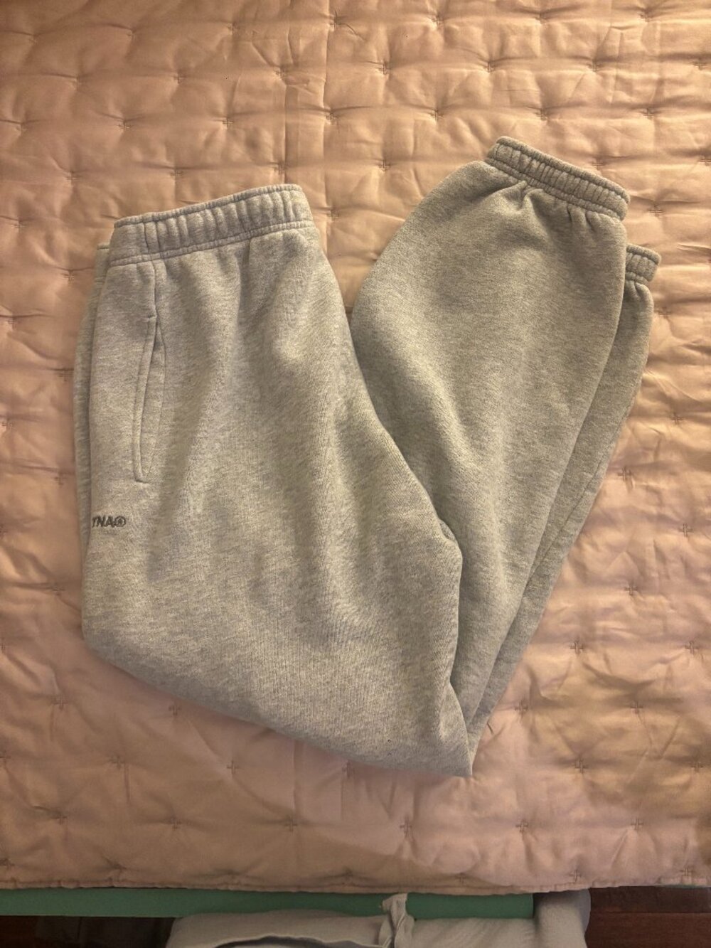 Grey Aritzia TNA Megafleece sweatpants
